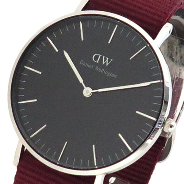 Daniel Wellington Classic Roselyn Black Dial Maroon Nylon Strap Watch For Women - DW00100274 Buy Now By Daniel Wellington