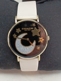 Coach Perry Black Dial White Leather Strap Watch for Women - 14503041 Buy Now By Coach