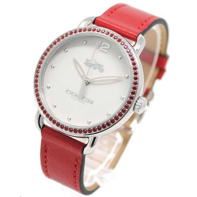 Coach Delancey White Dial Red Leather Strap Watch for Women - 14502878 Buy Now By Coach