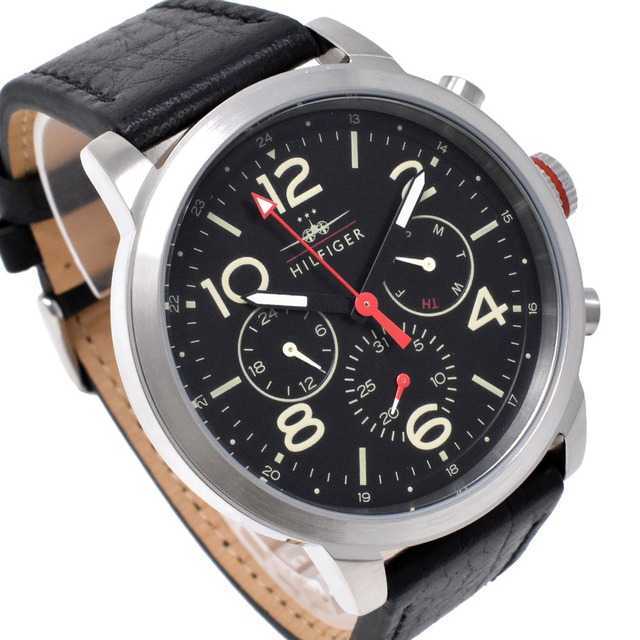 Tommy Hilfiger Jake Chronograph Black Dial Black Leather Strap Watch for Men - 1791232 Buy Now By Tommy Hilfiger
