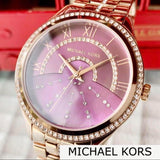 Michael Kors Lauryn Pink Dial Rose Gold Steel Strap Watch for Women - MK3722 Buy Now By Michael Kors