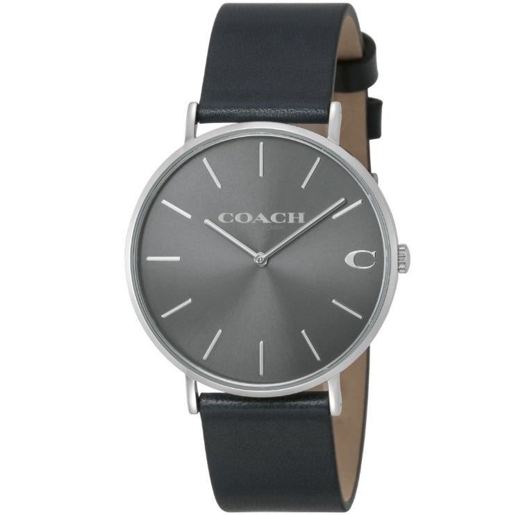 Coach Charles Black Dial Black Leather Strap Watch for Men - 14602157 Buy Now By Coach