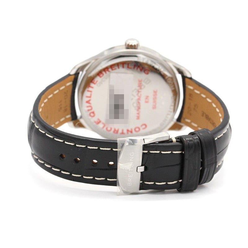 Breitling Premier Automatic 40mm Day & Date Black Dial Black Leather Strap Mens Watch - A45340241B1P2 Buy Now By Breitling