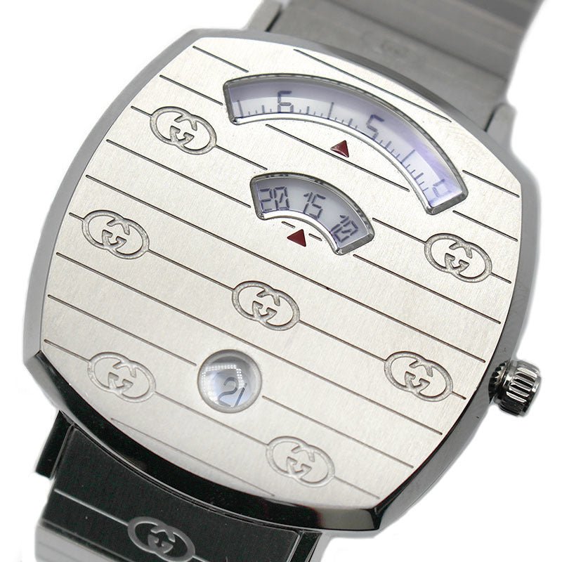 Gucci Grip Quartz Silver Dial Silver Steel Strap Watch For Women - YA157401 Buy Now By Gucci