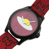 Gucci G Timeless Ghost Red Dial Red Leather Strap Watch For Men - YA1264023 Buy Now By Gucci