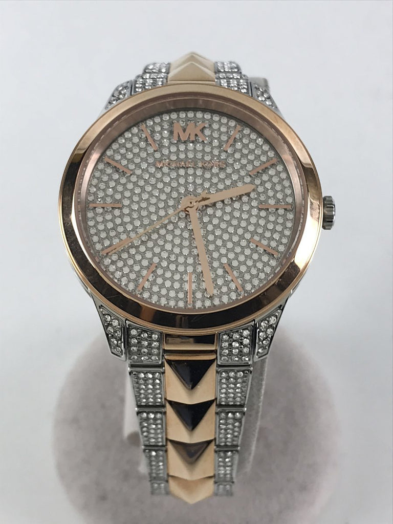 Michael Kors Runway Mercer Crystals Silver Dial Two Tone Steel Strap Watch For Women - MK6716 Buy Now By Michael Kors