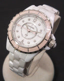 Chanel J12 Quartz Diamonds Ceramic White Dial White Steel Strap Watch for Women - J12 H4466 Buy Now By Chanel