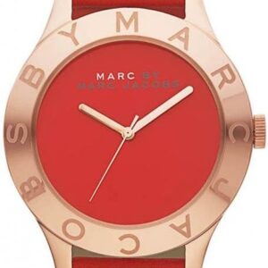 Marc Jacobs Blade Red Dial Red Leather Strap Watch for Women - MBM1204 Buy Now By Marc Jacobs
