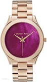 Michael Kors Runway Pink Dial Rose Gold Steel Strap Watch for Women - MK3550
