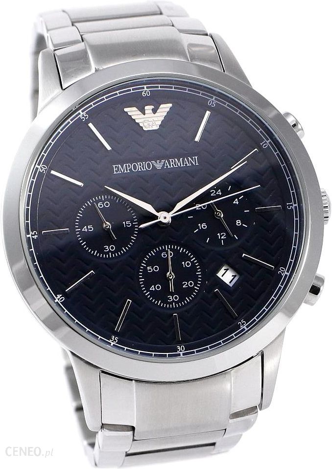 Emporio Armani Renato Chronograph Blue Dial Silver Steel Strap Watch For Men - AR2486 Buy Now By Emporio Armani