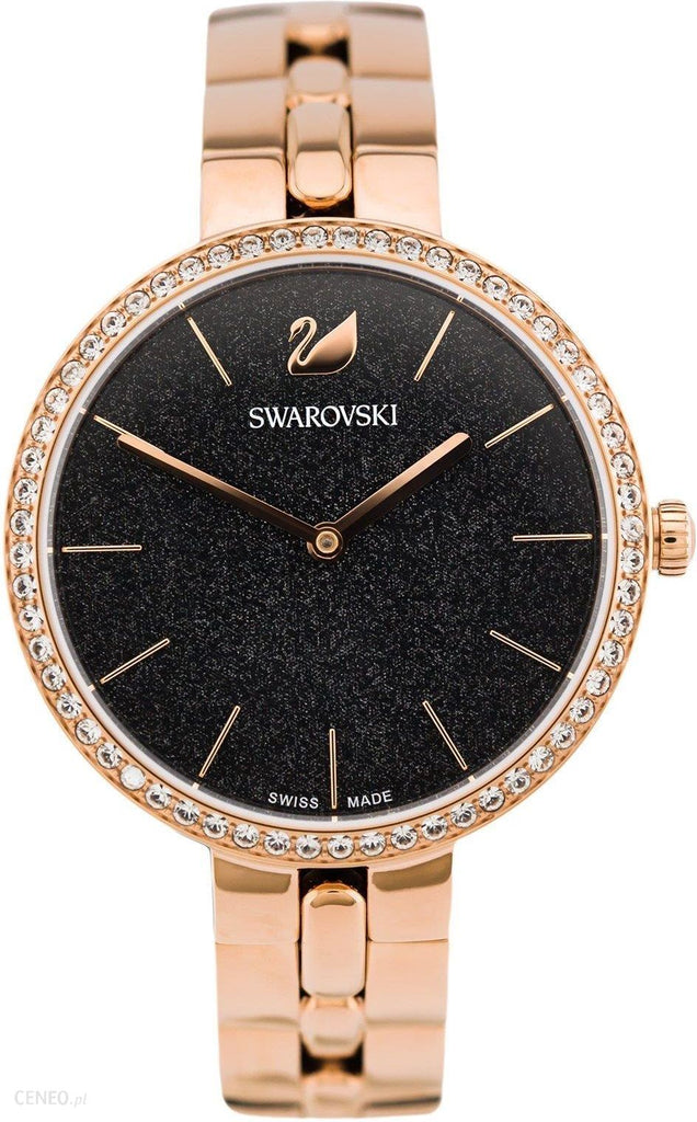 Swarovski Cosmopolitan Black Dial Rose Gold Steel Strap Watch for Women - 5517797 Buy Now By Swarovski