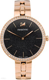 Swarovski Cosmopolitan Black Dial Rose Gold Steel Strap Watch for Women - 5517797 Buy Now By Swarovski