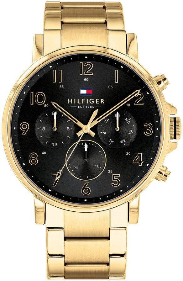 Tommy Hilfiger Daniel Chronograph Black Dial Gold Steel Strap Watch For Men - 1791978 Buy Now By Tommy Hilfiger
