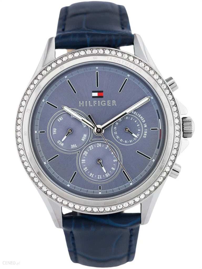 Tommy Hilfiger Ari Quartz Diamonds Blue Dial Blue Leather Strap Watch for Women - 1781979 Buy Now By Tommy Hilfiger