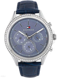 Tommy Hilfiger Ari Quartz Diamonds Blue Dial Blue Leather Strap Watch for Women - 1781979 Buy Now By Tommy Hilfiger