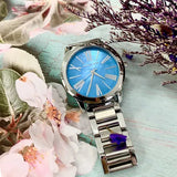 Michael Kors Hartman Quartz Blue Dial Silver Steel Strap Watch For Women - MK3519