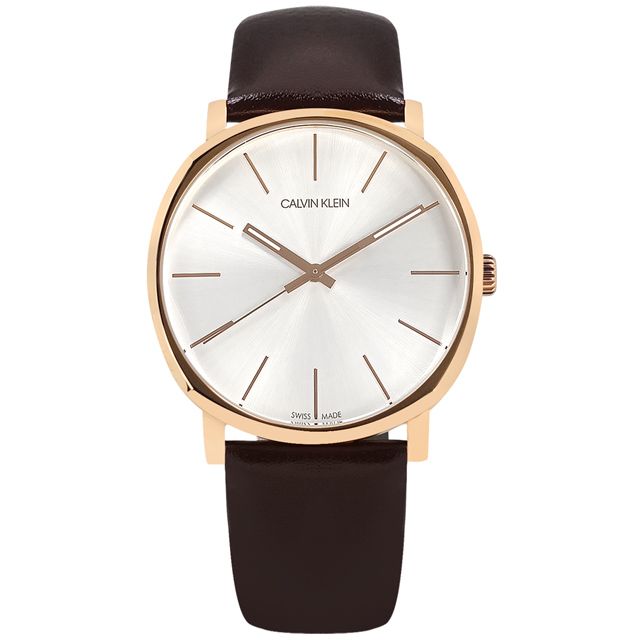 Calvin Klein Posh Silver Dial Brown Leather Strap Watch for Men - K8Q316G6 Buy Now By Calvin Klein