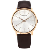 Calvin Klein Posh Silver Dial Brown Leather Strap Watch for Men - K8Q316G6 Buy Now By Calvin Klein