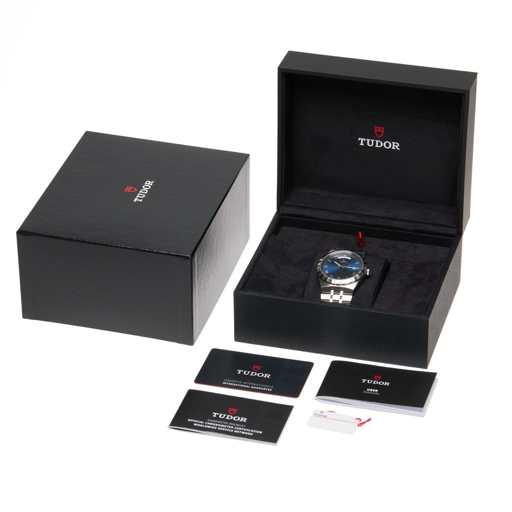 Tudor Royal Automatic Blue Dial Silver Steel Strap Watch for Men - M28600-0005