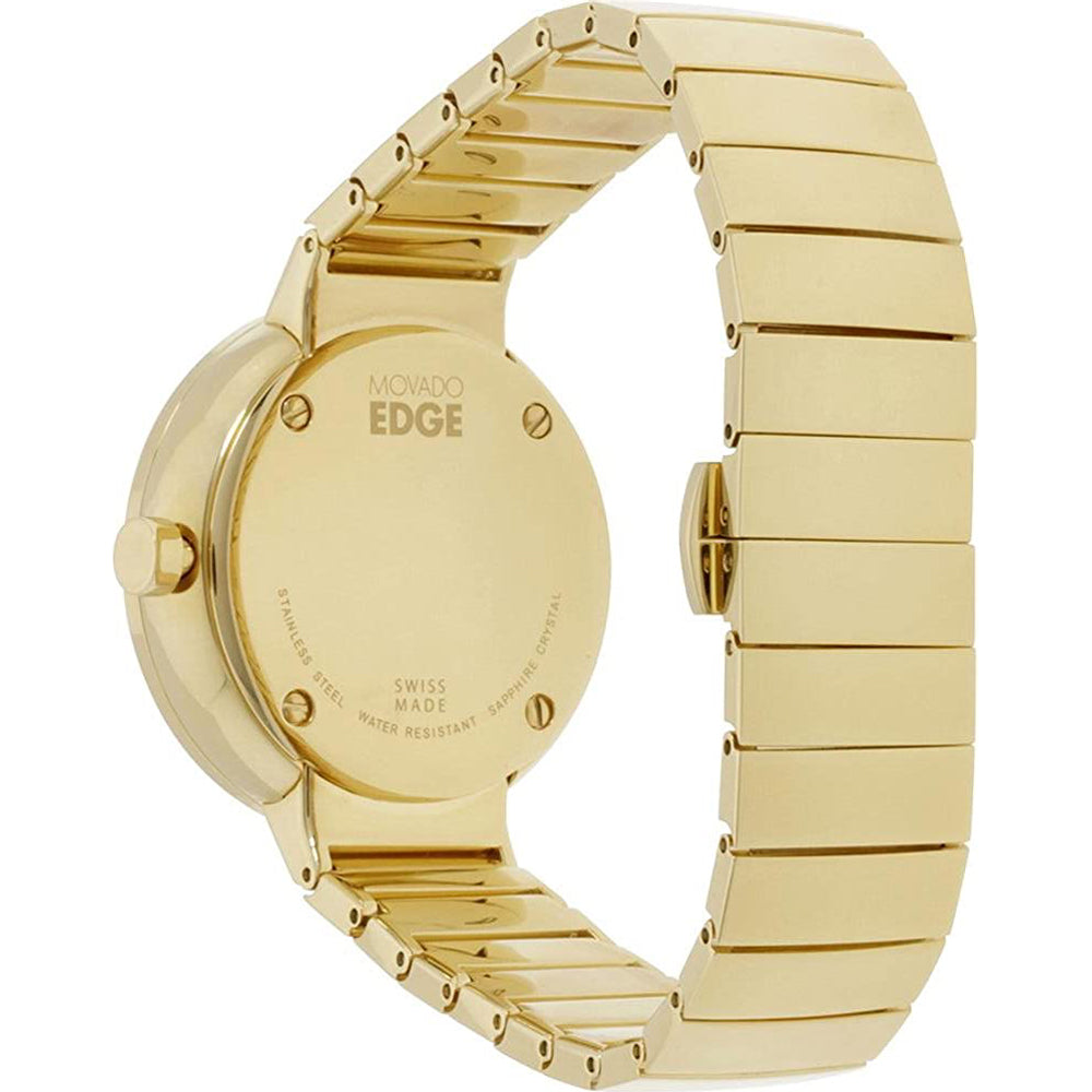 Movado Edge Gold Dial Gold Steel Strap Watch for Women - 3680014 Buy Now By Movado