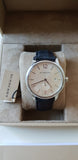 Burberry Classic Round Cream Dial Black Leather Strap Watch for Men - BU10008 Buy Now By Burberry