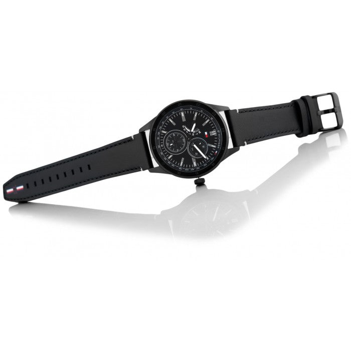 Tommy Hilfiger Austin Black Dial Black Leather Strap Watch for Men - 1791638 Buy Now By Tommy Hilfiger