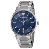 Emporio Armani Renato Blue Dial Silver Steel Strap Watch For Men - AR2477 Buy Now By Emporio Armani
