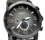 Fossil Nate Chronograph Gunmetal Dial Grey Steel Strap Watch for Men - JR1437 Buy Now By Fossil