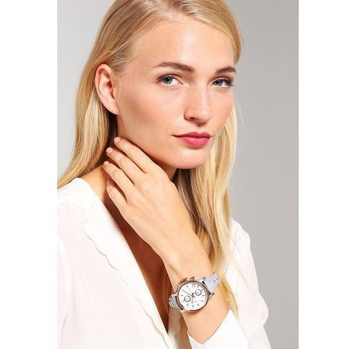 Fossil Original Boyfriend White Dial Light Blue Leather Strap Watch for Women - ES4045 Buy Now By Fossil