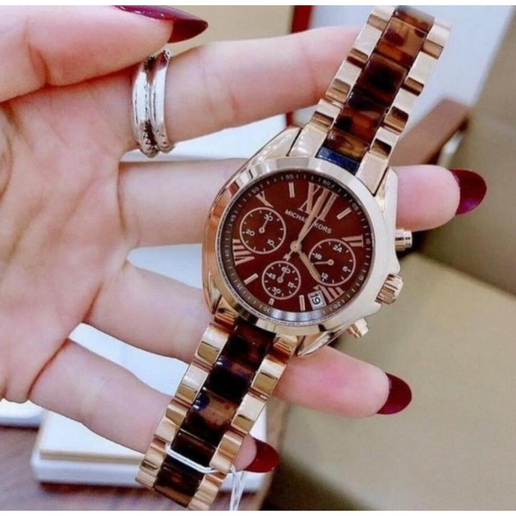 Michael Kors Bradshaw Chronograph Brown Dial Two Tone Steel Strap Watch For Women - MK5944 Buy Now By Michael Kors