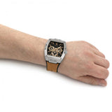 Guess Phoenix Multifunction Black Dial Brown Leather Strap Watch for Men - GW0202G3 Buy Now By Guess