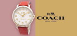 Coach Delancey Ivory Dial Orange Leather Strap Watch for Women - 14502719 Buy Now By Coach