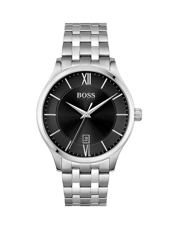 Hugo Boss Officer Black Dial Silver Steel Strap Watch for Men - 1513614 Buy Now By Hugo Boss