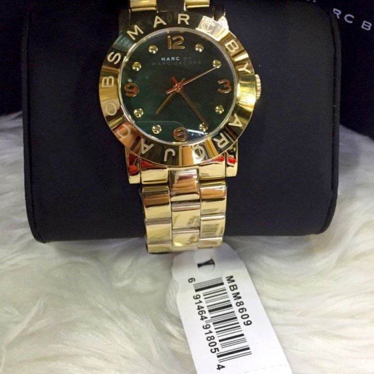 Marc Jacobs Amy Green Dial Gold Steel Strap Watch for Women - MBM8609 Buy Now By Marc Jacobs