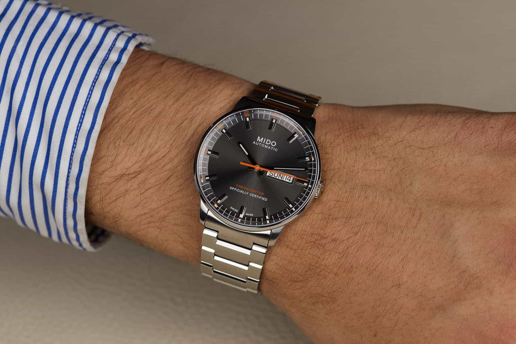 Mido Commander II Automatic Chronometer Grey Dial Silver Steel Strap Watch For Men - M021.431.11.061.01 Buy Now By Mido