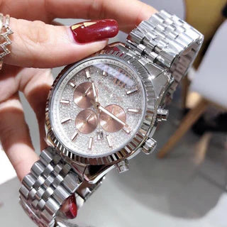 Michael Kors Lexington Chronograph Silver Dial Silver Steel Strap Watch for Men - MK8515 Buy Now By Michael Kors