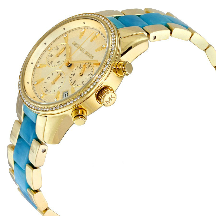 Michael Kors Ritz Gold Dial Two Tone Steel Strap Watch for Women - MK6328 Buy Now By Michael Kors