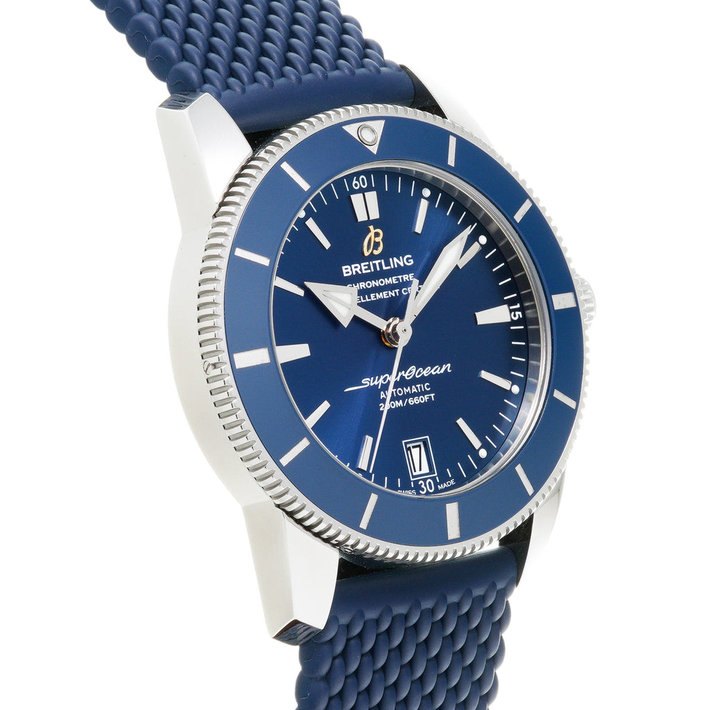 Breitling Superocean Heritage B20 Automatic 42 Blue Dial Blue Mesh Bracelet Watch for Men - AB2010161C1S1 Buy Now By Breitling