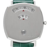 Gucci Grip Quartz Silver Dial Green Leather Strap Watch For Women - YA157404 Buy Now By Gucci