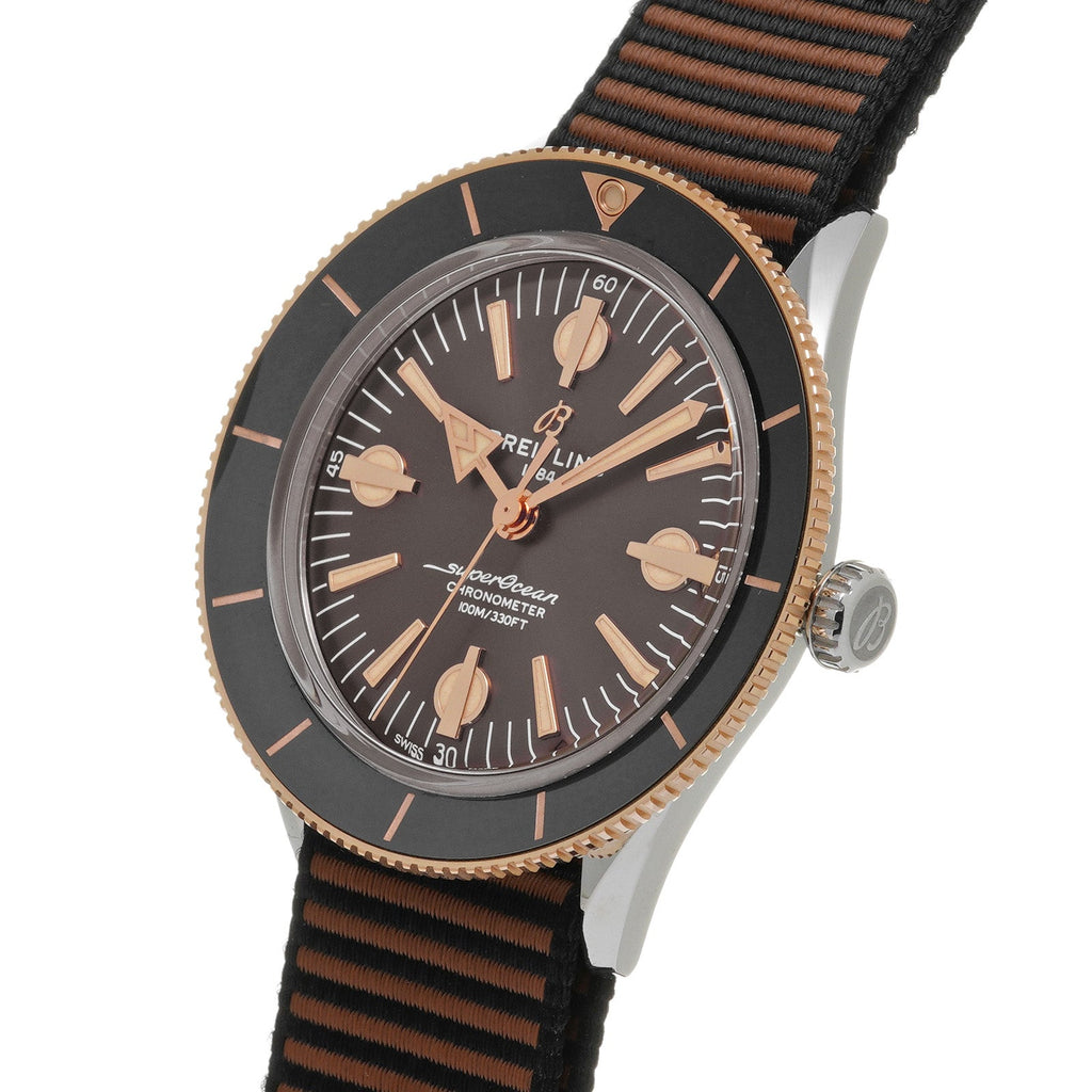 Breitling Superocean Heritage '57 Outerknown Limited Edition Brown Dial Brown NATO Strap Watch for Men - U103701A1Q1W1 Buy Now By Breitling