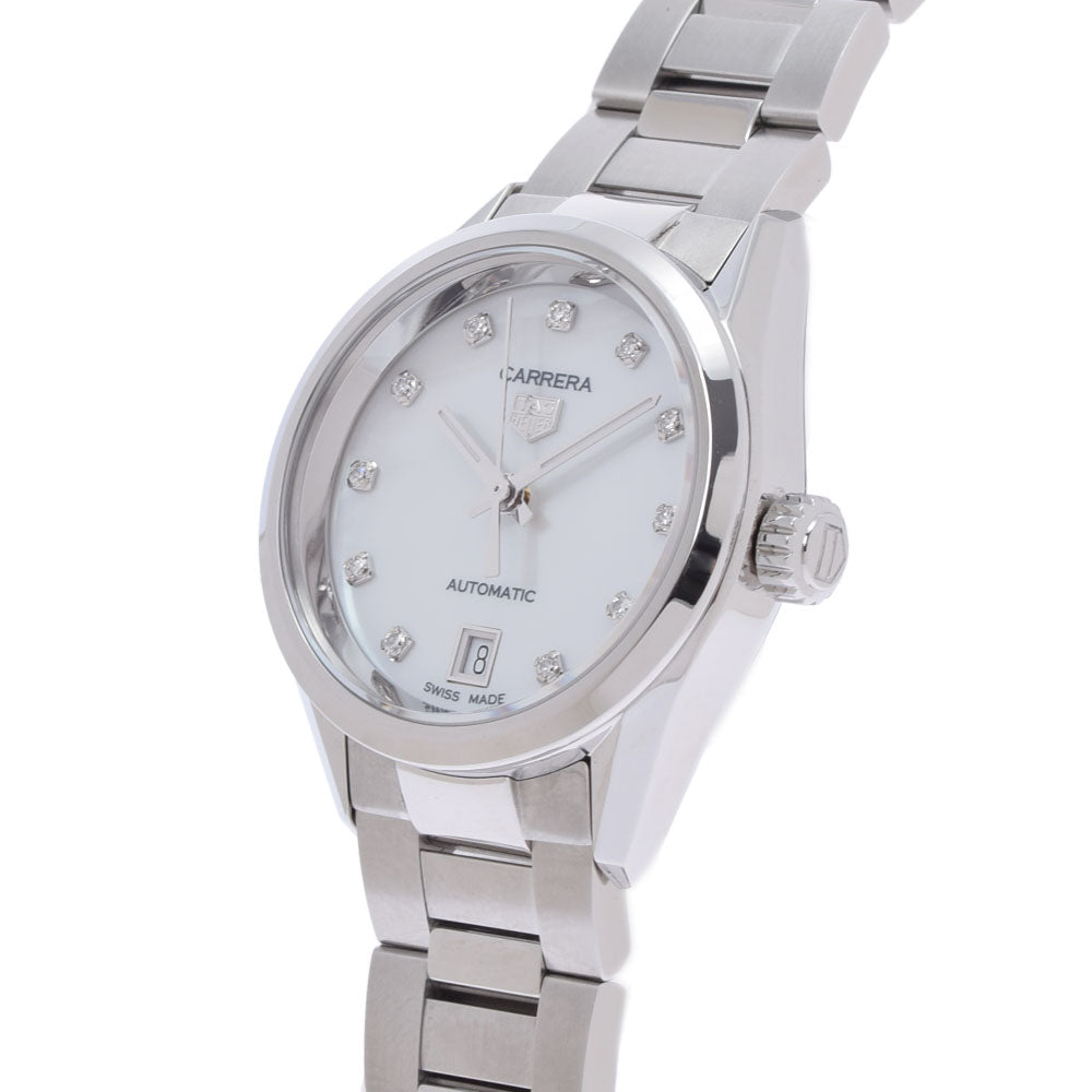 Tag Heuer Carrera Diamonds Mother of Pearl Dial Silver Steel Strap Watch for Women - WBN2412.BA0621 Buy Now By Tag Heuer