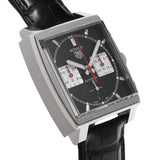 Tag Heuer Monaco Automatic Chronograph Black Dial Black Leather Strap Watch for Men - CBL2113.FC6177 Buy Now By Tag Heuer