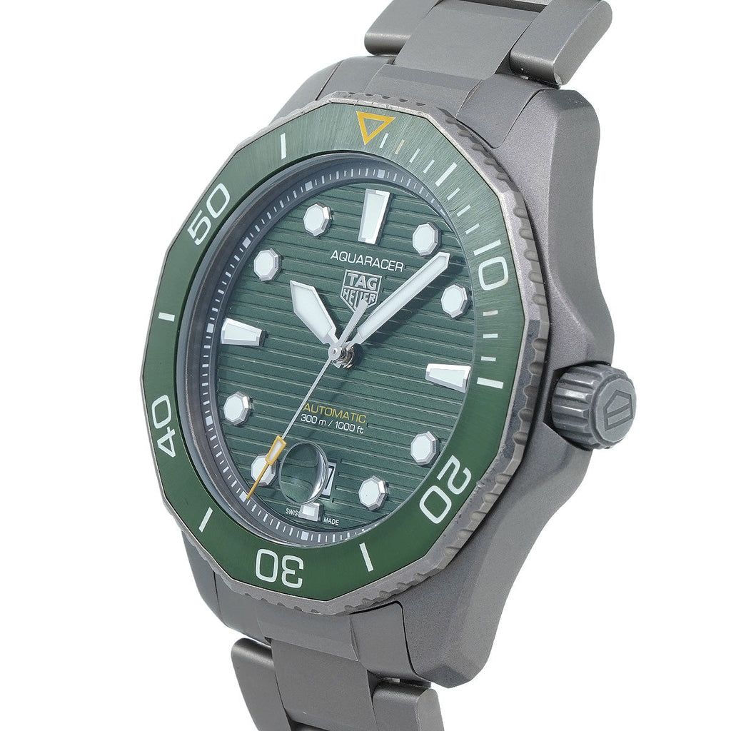 Tag Heuer Aquaracer Professional 300 Automatic Green Dial Silver Steel Strap Watch for Men - WBP208B.BF0631 Buy Now By Tag Heuer