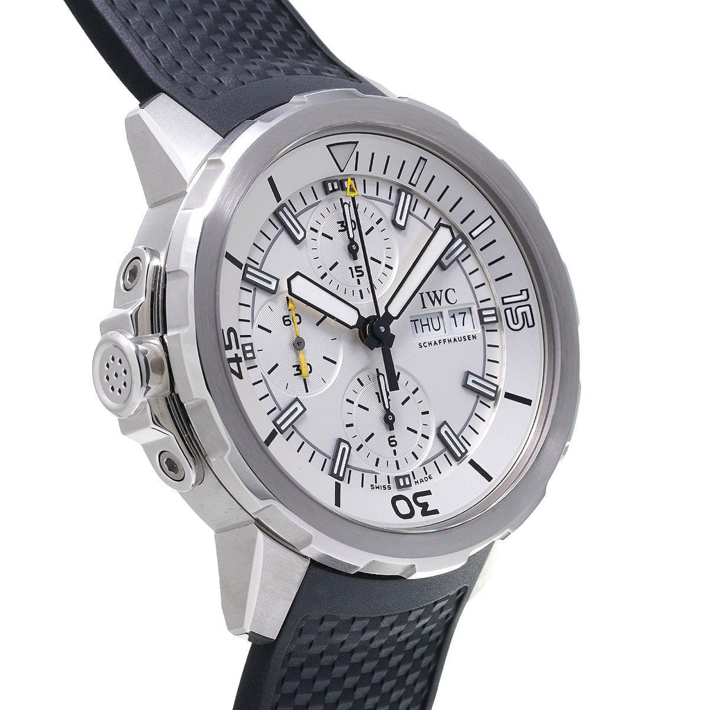 IWC Aquatimer Chronograph White Dial Black Rubber Strap Watch for Men - IW376801 Buy Now By IWC