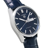 Tag Heuer Carrera Day Date Blue Dial Blue Leather Strap Watch for Men - WBN2012.FC6502 Buy Now By Tag Heuer