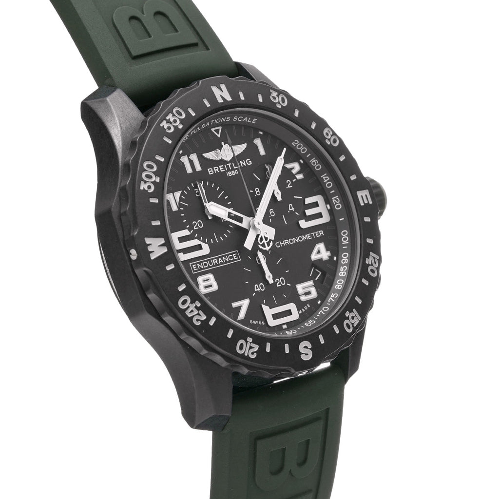 Breitling Endurance Pro Black Dial Green Rubber Strap Watch for Men - X82310D31B1S1 Buy Now By Breitling