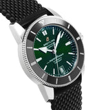 Breitling Superocean Heritage B20 Automatic 42 Green Dial Black Mesh Bracelet Watch for Women - AB2010121L1S1 Buy Now By Breitling