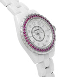 Chanel J12 Quartz Diamonds Mother of Pearl White Dial White Steel Strap Watch for Women - J12 H3243 Buy Now By Chanel
