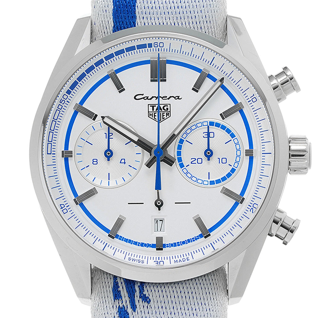 Tag Heuer Carrera Porsche RS 2.7 Automatic Chronograph White Dial White Nylon Strap Watch for Men - CBN2016.EB0275 Buy Now By Tag Heuer