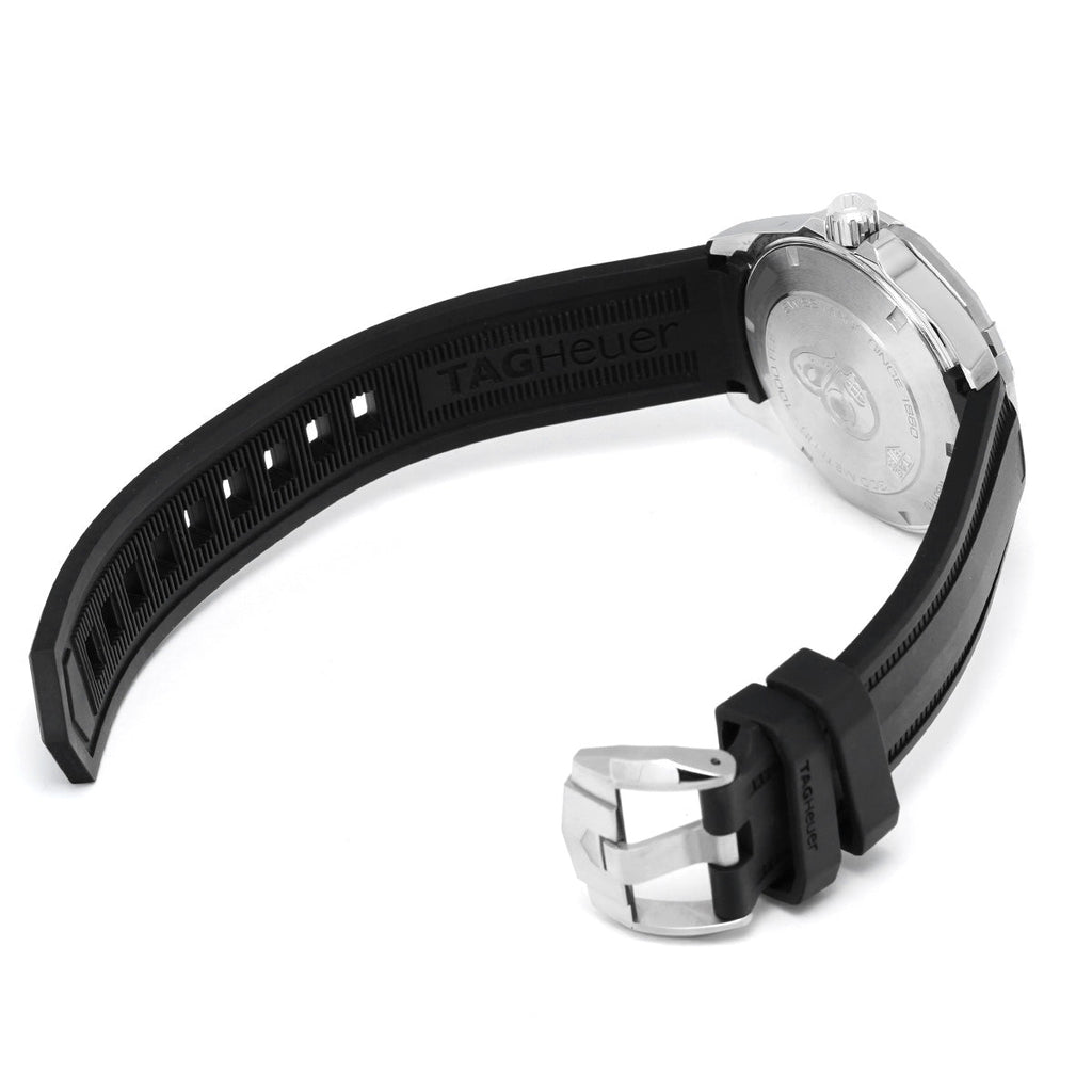 Tag Heuer Aquaracer Quartz Black Dial Black Rubber Strap Watch for Men - WBD1110.FT8021 Buy Now By Tag Heuer